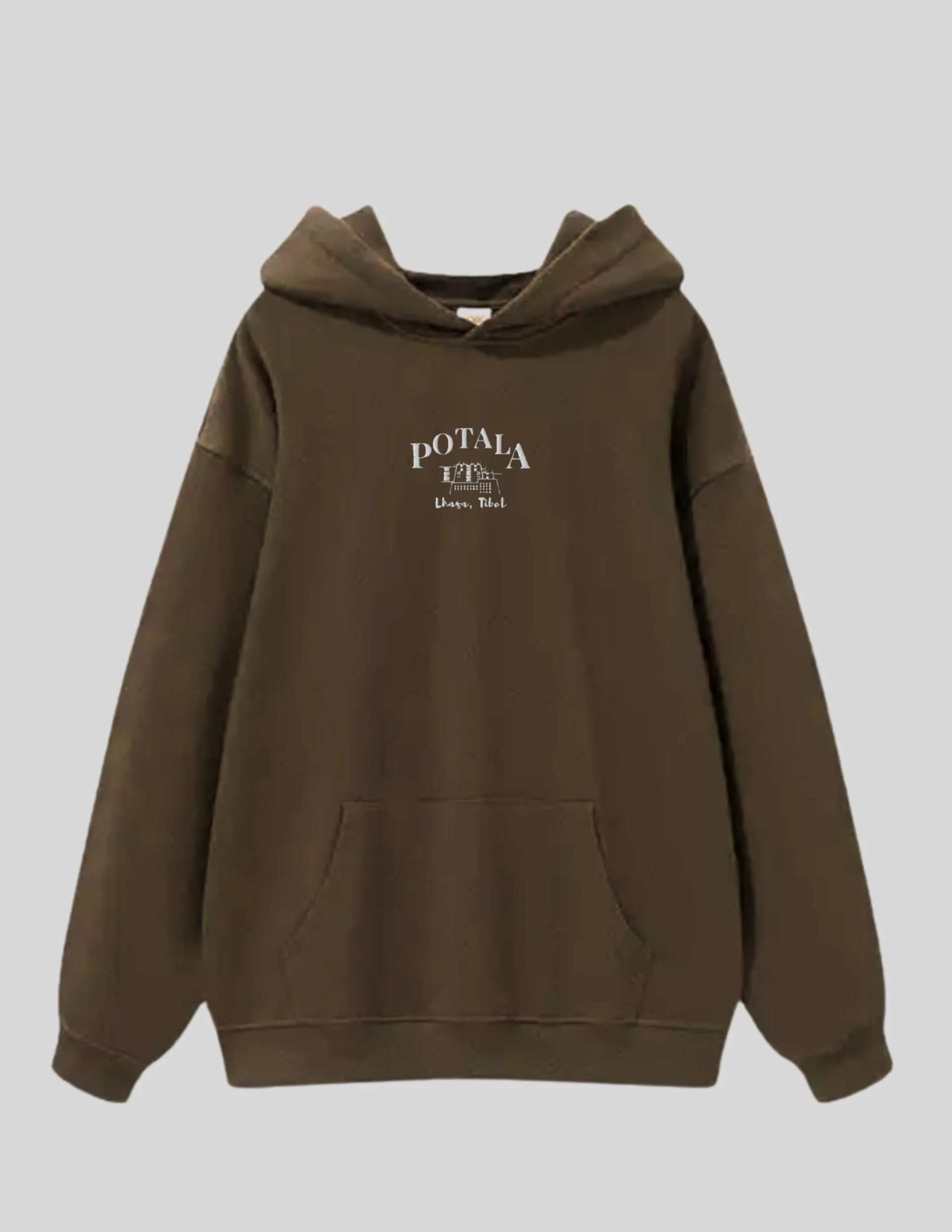 Unisex Oversized Potala Palace Embroidered Hoodie – A Ngatso